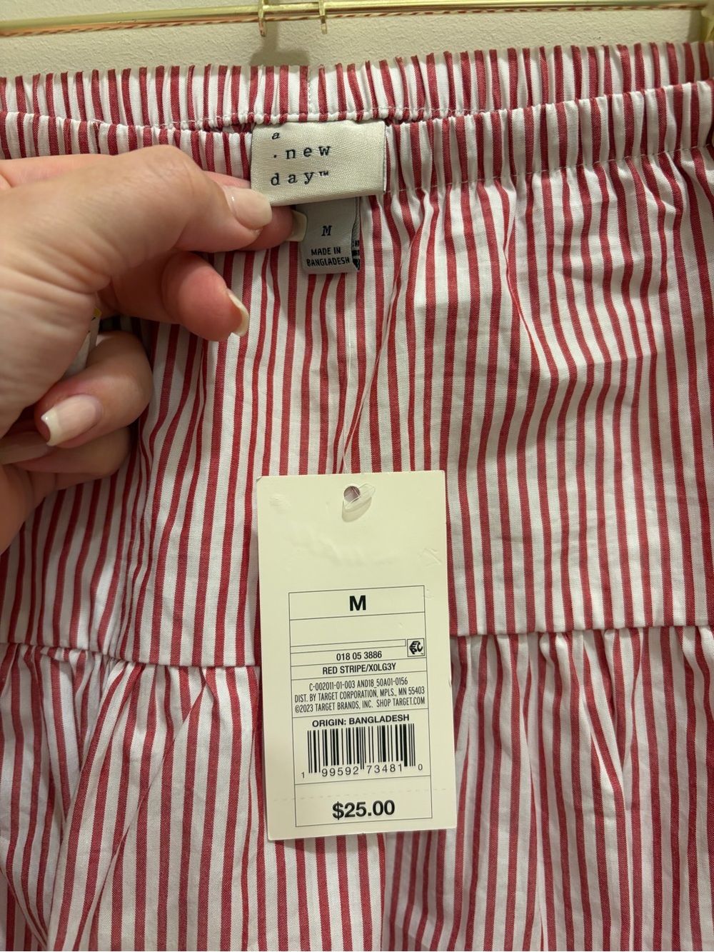 Target “a new day brand” Red & White Striped Tiered Skater Skirt [Size Medium] - Picture 4 of 5